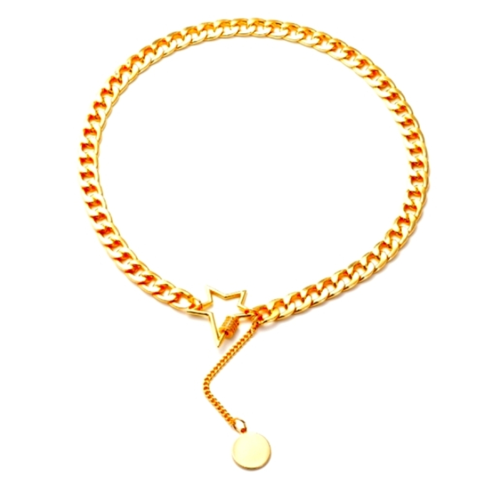 🔥White Austrian Crystal Star Charm Enhancer Necklace (18.50 Inches) in Go… - Picture 3 of 4